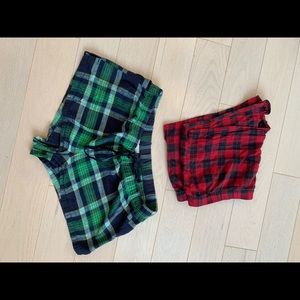 2 sets of sleep shorts